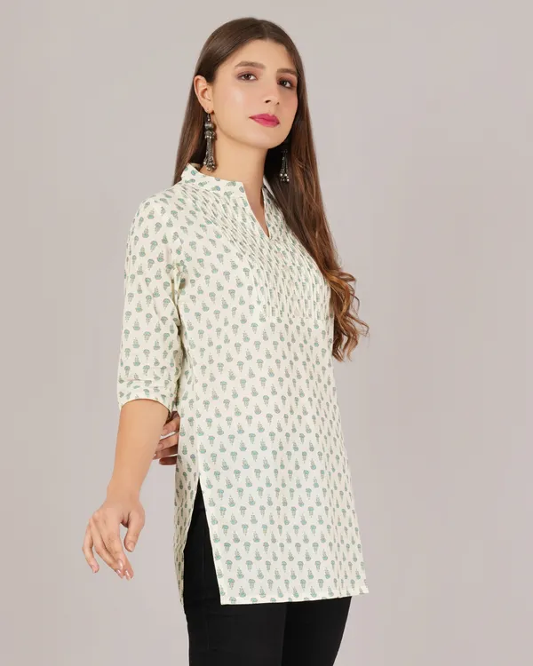 Off_White_Rayon_Short_Kurta