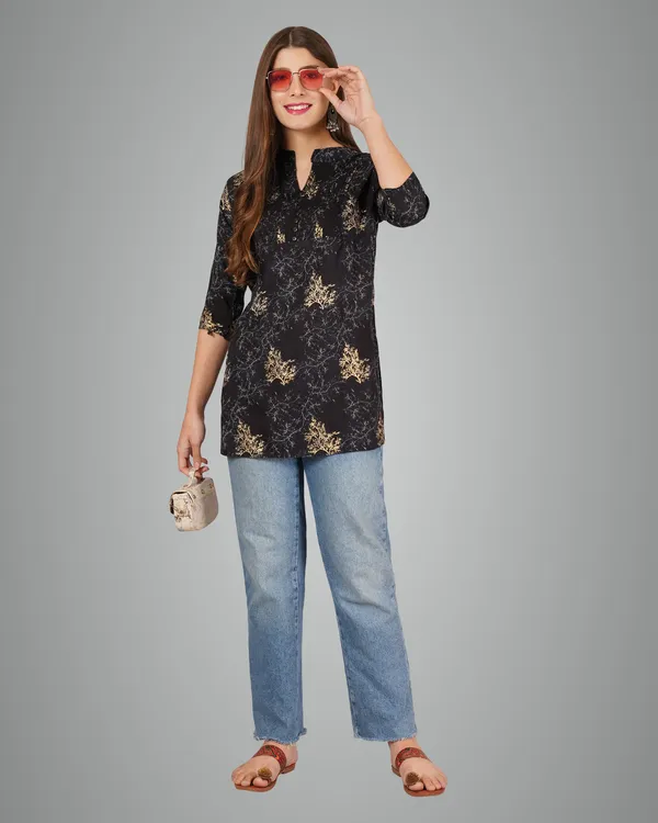 Black_Rayon_Short_Kurta