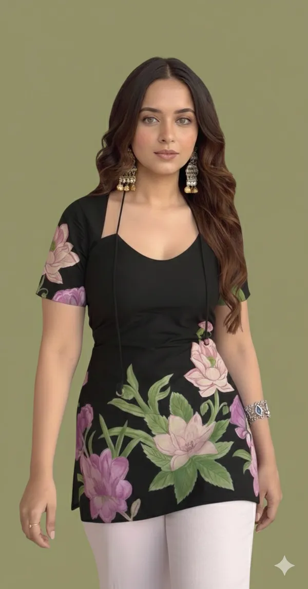 JAITRA_APPARELS_Pure_Cotton_Short_Kurti_with_Back_Dori_and_Halter_Neck_Dori
