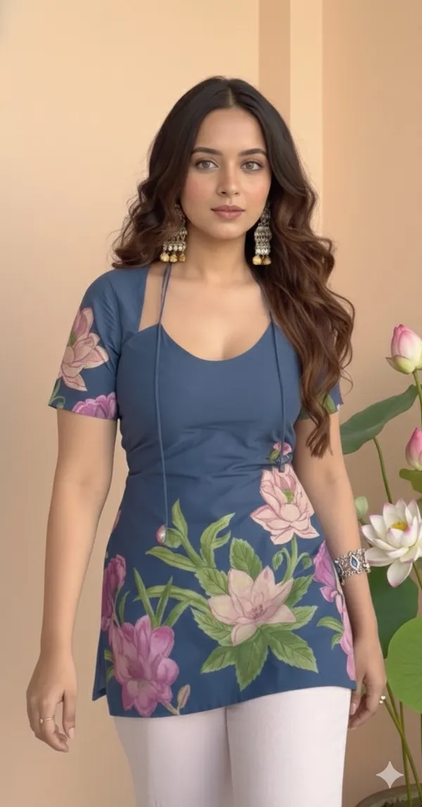 JAITRA_APPARELS_Pure_Cotton_Short_Kurti_with_Back_Dori_and_Halter_Neck_Dori