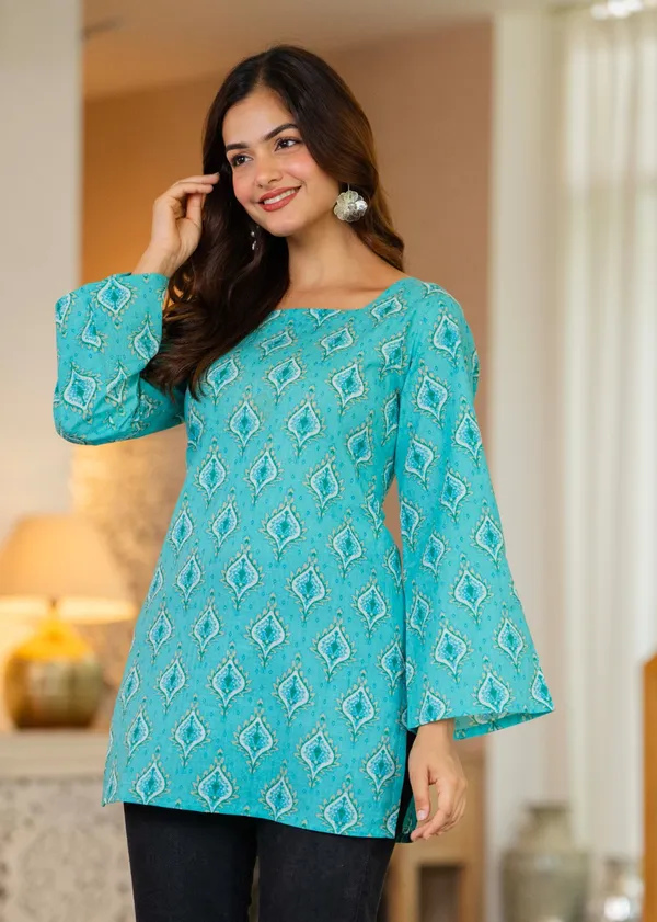 JAITRA_APPARELS_Pure_Cotton_Short_Kurti_with_Back_Dori