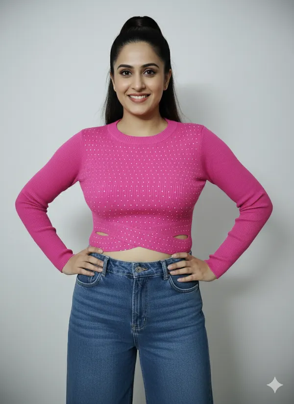 Jaitra_Apparels_Knitted_Stretchable_Cropped_Jacket/_Cardigan/_Top_for_Winters