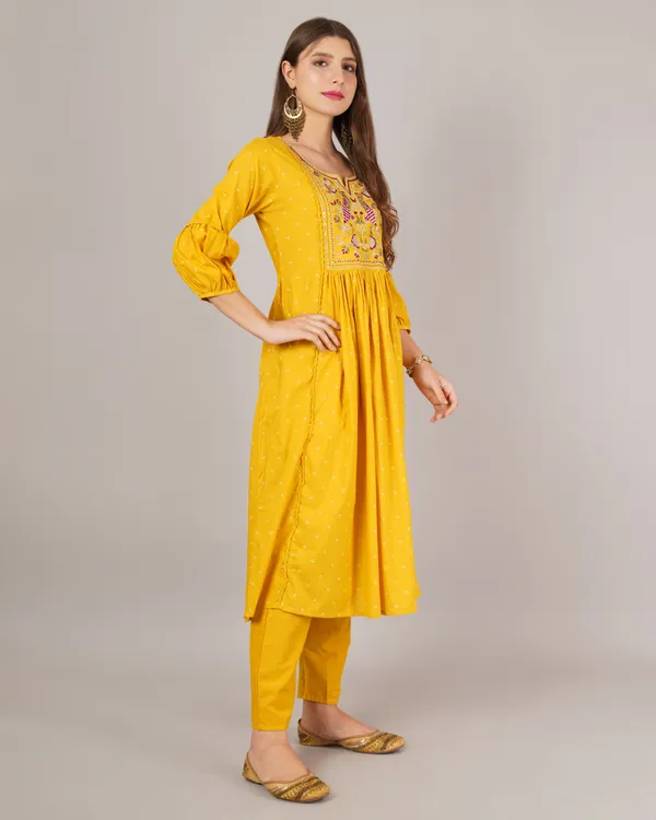 Musturd_Yellow_Pure_Cotton_3_Pc_Kurta_Set