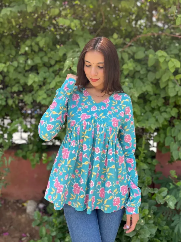 Light_Blue_Pure_Cotton_Alia_Cut_Top