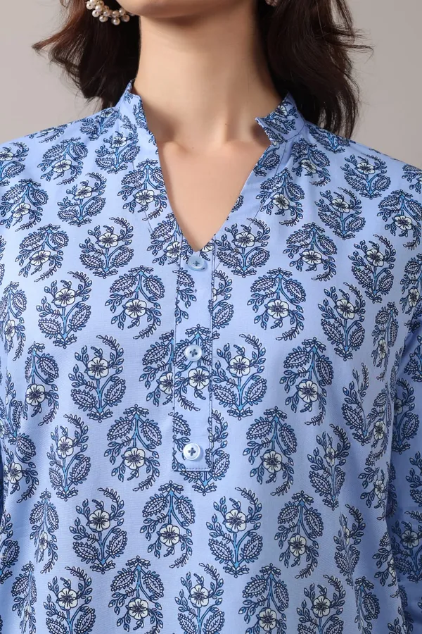 Blue_Cotton_Short_Kurta