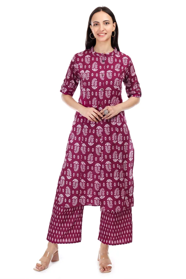 Wine_Pure_Cotton_Co-Ord_Set