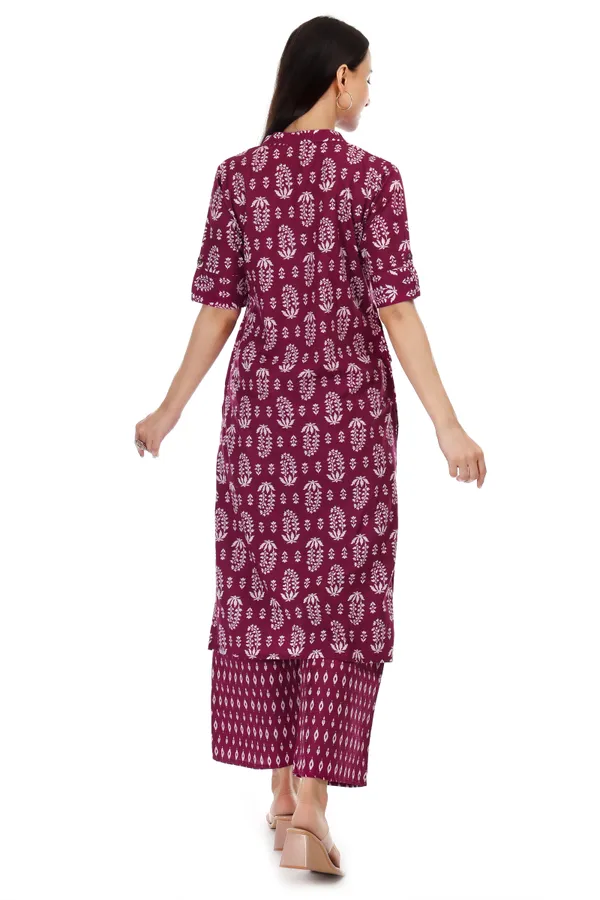 Wine_Pure_Cotton_Co-Ord_Set