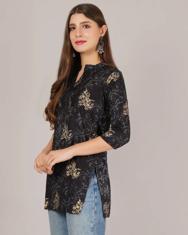 Black_Rayon_Short_Kurta