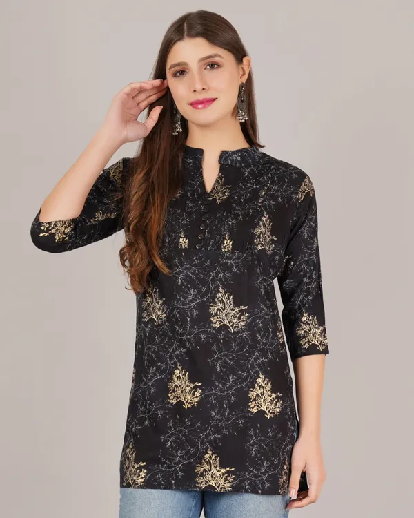 Black_Rayon_Short_Kurta
