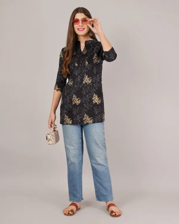 Black_Rayon_Short_Kurta