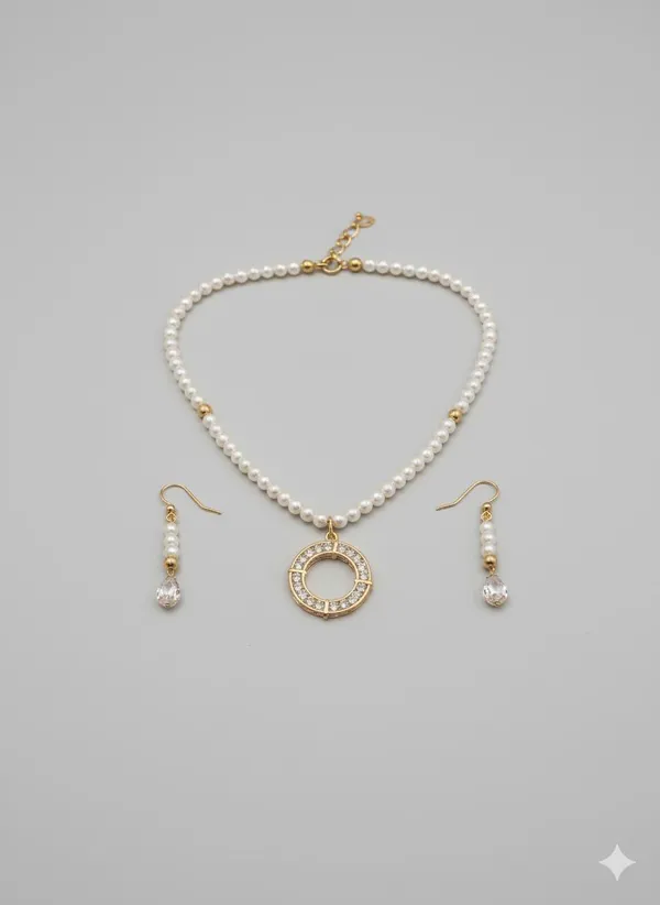 Gold_&_White_Whisper_Chain_Necklace_Set_For_Women