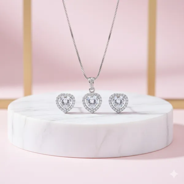 Gold_&_Silver_Almaha_Aura_Jewelry_Luxury_Ad_With_2_Earrings_Design_With_Princess_Cut_Round_Heart_And_Oval_Pendant_Gift_Set_For_Women