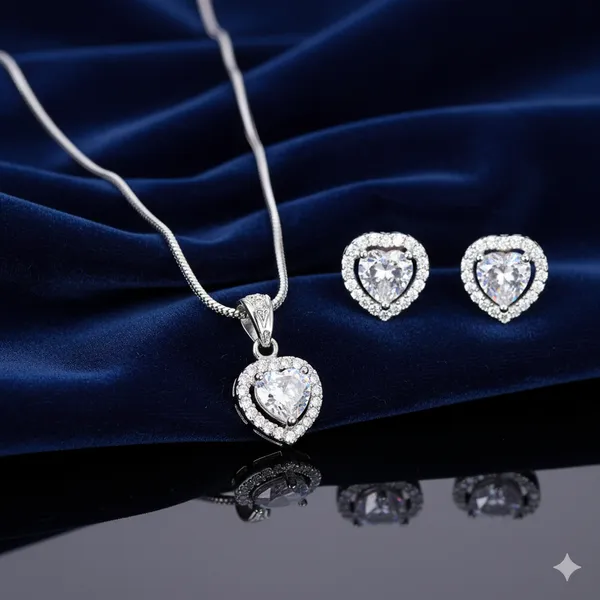 Gold_&_Silver_Almaha_Aura_Jewelry_Luxury_Ad_With_2_Earrings_Design_With_Princess_Cut_Round_Heart_And_Oval_Pendant_Gift_Set_For_Women