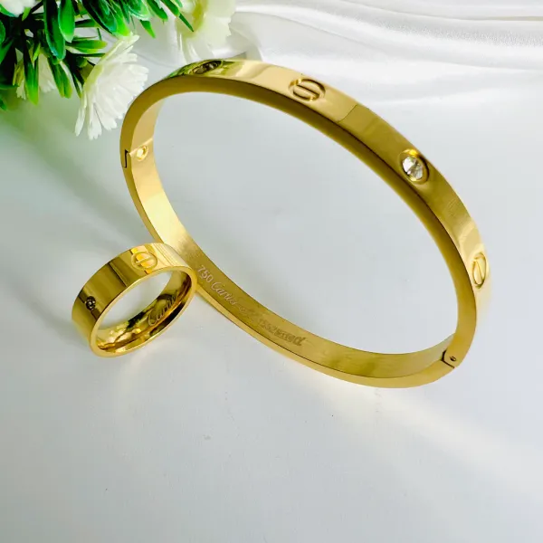 Gold_Cartier_Combo_Bracelet_And_Ring