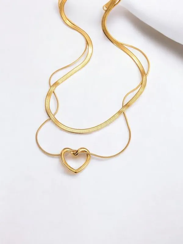 Multicolor_Heart_With_Snake_Chain_For_Women