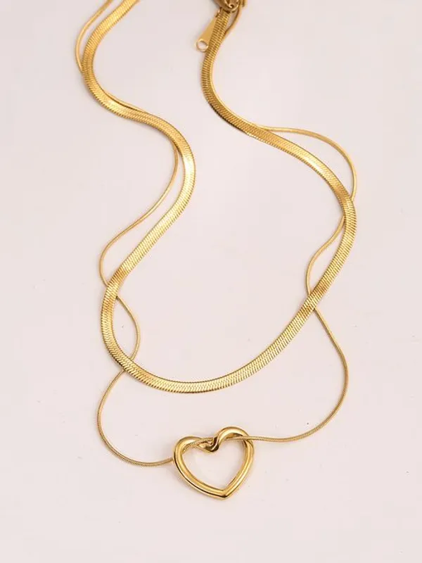 Multicolor_Heart_With_Snake_Chain_For_Women