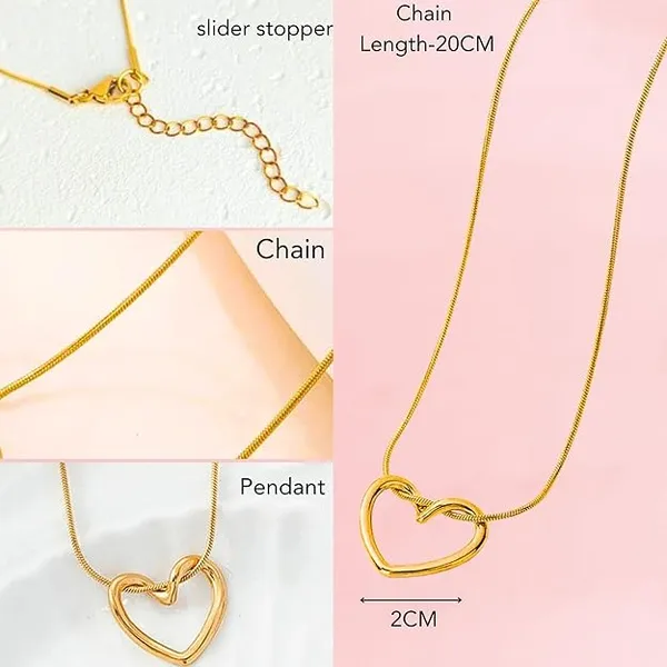 Multicolor_Heart_With_Snake_Chain_For_Women
