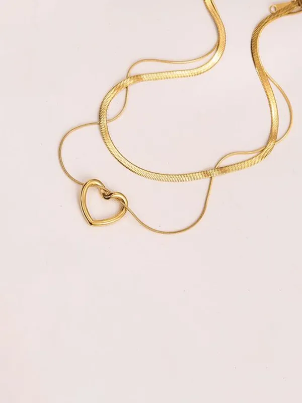 Multicolor_Heart_With_Snake_Chain_For_Women