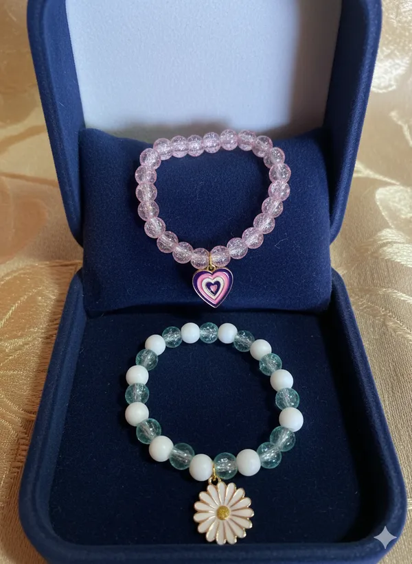 Set_of_2_Multicolor_Heart_Flower_Charms_Bracelate_For_Women