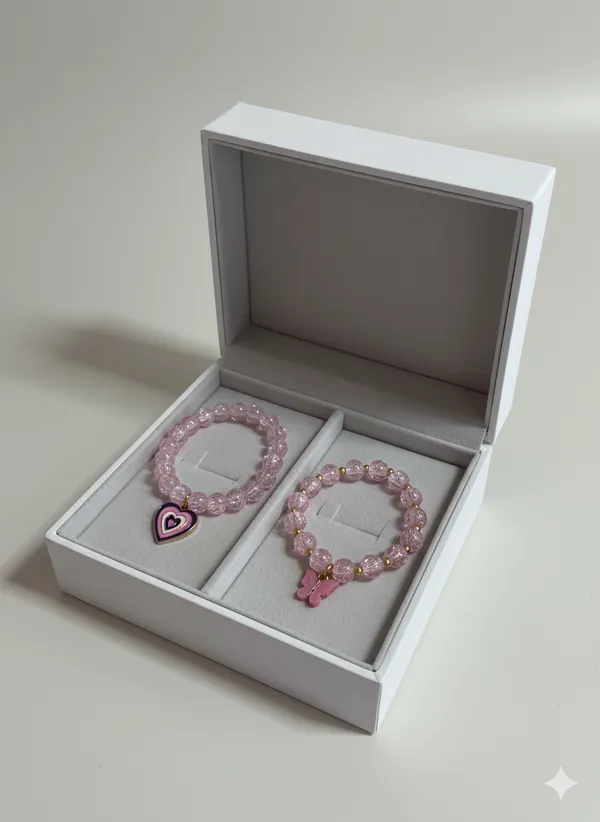 Pink_Heart_And_Butterfly_Charms_Bracelet_For_Women