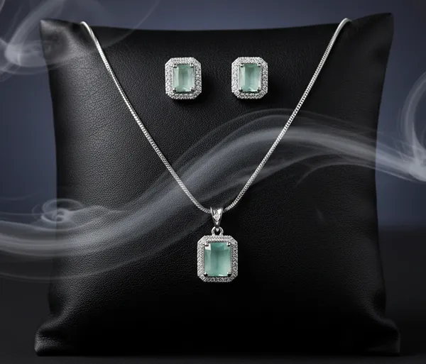 Mint_Green_Sister_Rakhi_Jewelery_Rakshabandhan_Gift_Pendant_With_Earrings_Jewellery_Set_For_Women_&_Girl