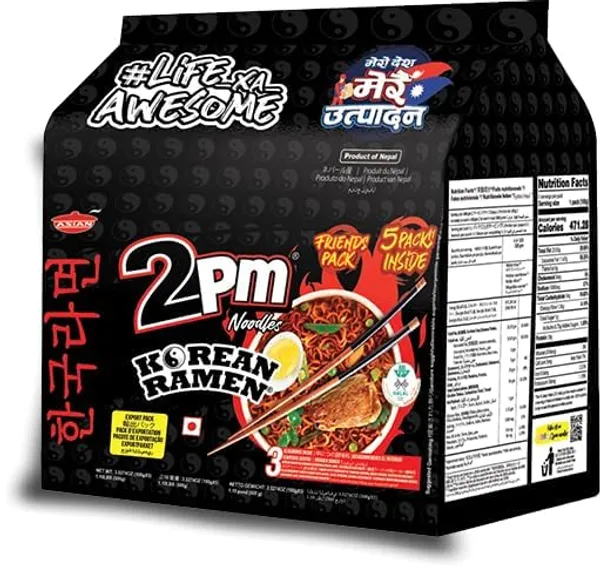 2Pm_Noodles_Korean_Ramen_And_Chicken_Flavour_And_Instant_Noodles_Pack,_3.53_Oz_℮_100G_Pack_Of_5