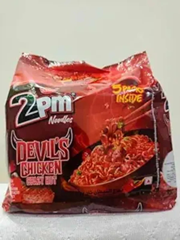 2_Pm_Noodles_Devil'S_Chicken_Crazy_Hot,_Instant_Nepali_Ready_To_Eat_100Gm,_5_Pack_Pack_Of_5