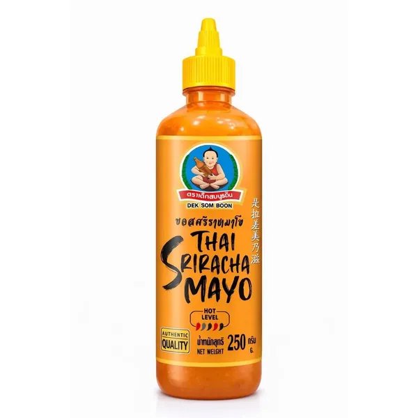 Dek_Somboon_Thai_Sriracha_Mayo_250G_And_Creamy_Spicy_Mayo_Sauce_And_Thai_Style_Chili_Garlic_Mayonnaise_And_Perfect_For_Sandwich,_Sushi,_Dip_And_Dressing_Pack_Of_1
