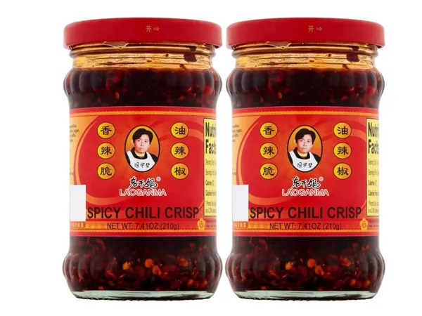 Lao_Gan_Ma_Spicy_Chili_Crisp_Oil_210G_7.41_Oz_And_Authentic_Chinese_Sauce_And_Crunchy_Oil_With_Peanuts_And_Perfect_For_Noodles,_Rice,_Dumplings_And_Stir_Fry_Pack_Of_2
