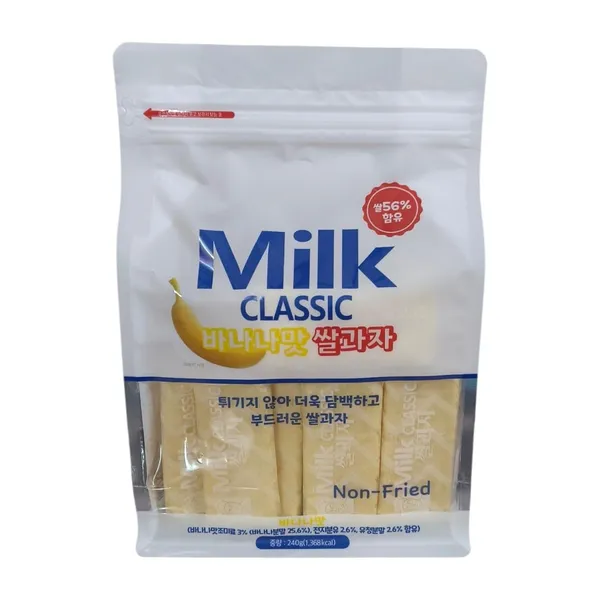 Milk_Classic_Non_Fried_Rice_Crackers_Banana_Flavor,_240G_And_Light,_Crispy_And_Puffed_Snack_And_Healthy_Low_Oil_Treat_Pack_Of_1