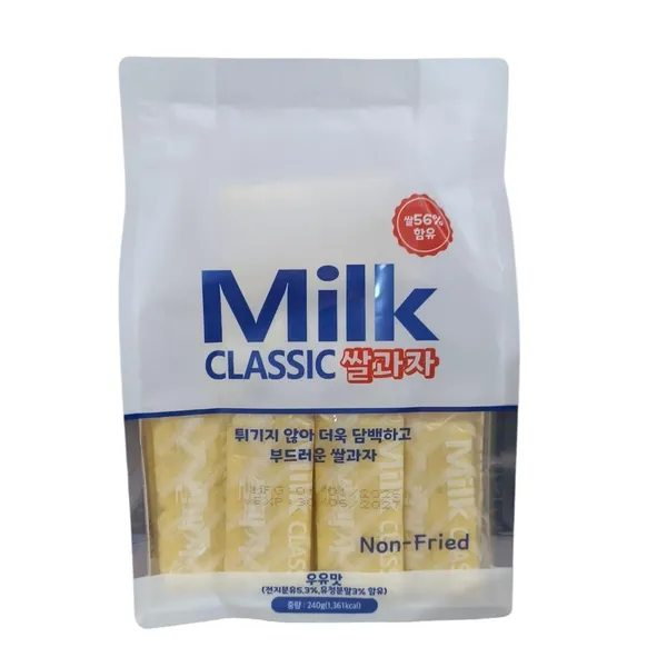 Milk_Classic_Non_Fried_Rice_Crackers_Milk_Flavor_240G_And_Light_Crispy_Puffed_Snack_And_Low_Oil_Healthy_Rice_Snack_And_Pack_Of_1
