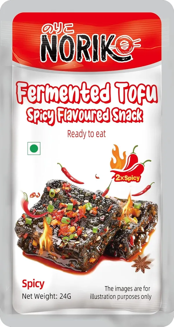 Noriko_Fermented_Tofu_Spicy_Flavoured_Snack,_Ready_To_Eat,_2X_Spicy,_24G_Pack_Of_1