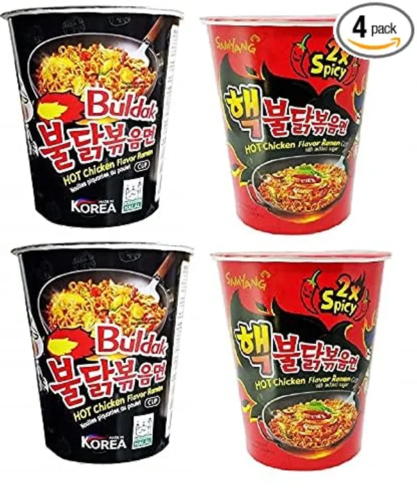 Samyang_2X_Spicy_And_Stir_Fried_Buldak_Hot_Chicken_Flavour_Ramen_Cup_Noodles,70Mg*4_Pack_Imported_Pack_Of_4