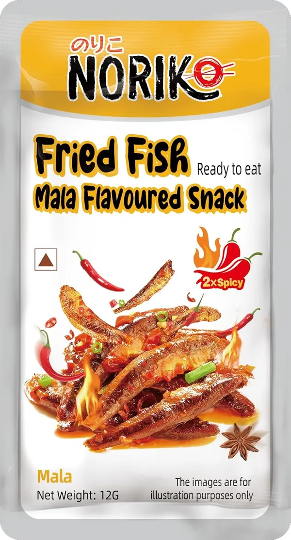 Noriko_Fried_Fish_Mala_Flavoured_Snack,_Ready_To_Eat,_Super_Spicy_Anchovy_Snack,12G_Pack_Of_1