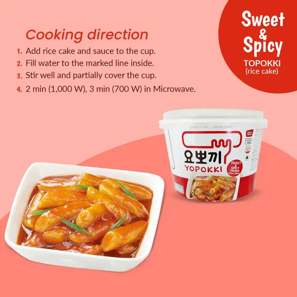 Yopokki_Sweet_And_Spicy_Rice_Cake_Bowl_Vegetarian_Korea'S_No.1_Ready_Just_10_Minute_And_And_210_Gm_Each_Pack_Of_2