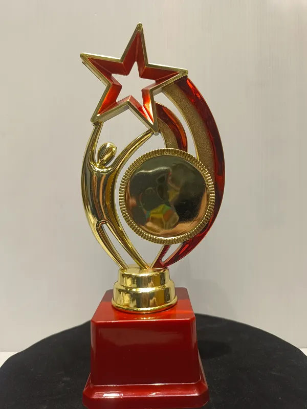 Red_&_Golden_Plastic_Trophy_For_Corporate_Award_,_Star_Trophy_,_Sports_Trophy