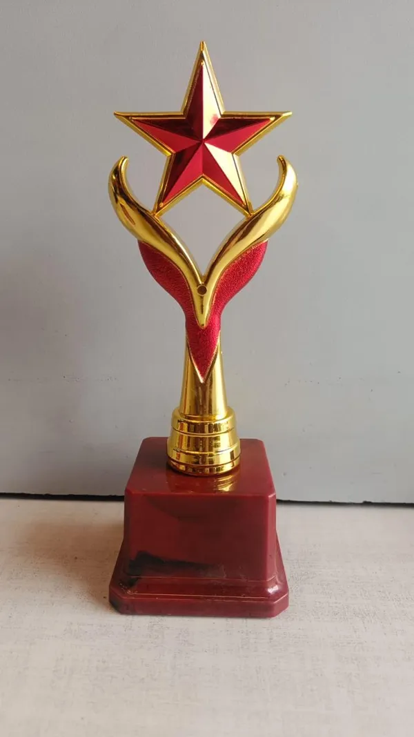 Red_&_Golden_Plastic_Trophy_For_Corporate_Award_,_Star_Trophy_,_Sports_Trophy