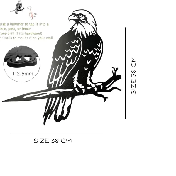 Black_Eagle_Decor_Metal_Birds_Yard_Decor_Yard_Art_Outdoor_Tree_Eagle_Statue_Outdoor_Metal_Bird_Wall_Art_Bald_Eagle_Wall_Decor_Statue_(30X30X15_Cm)