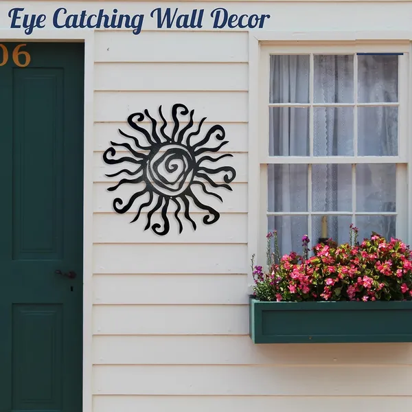 Black_Wacky_Sun_Metal_Wall_Art_|_47L_X_47W_Cm