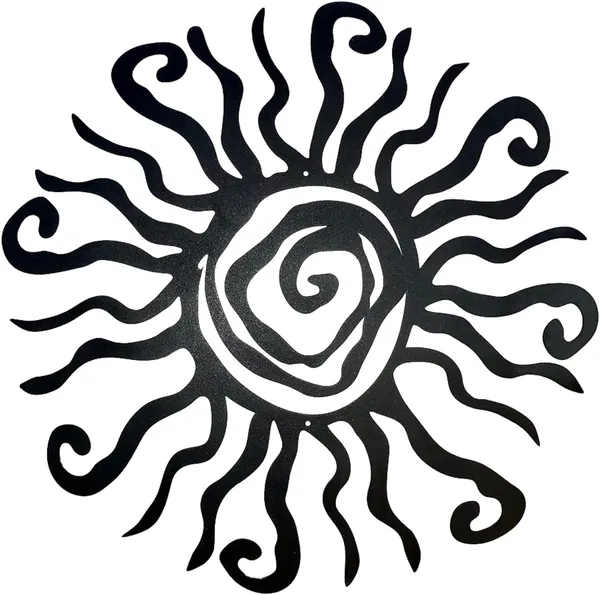 Black_Wacky_Sun_Metal_Wall_Art_|_47L_X_47W_Cm