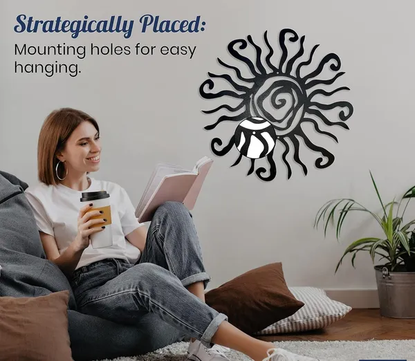 Black_Wacky_Sun_Metal_Wall_Art_|_47L_X_47W_Cm