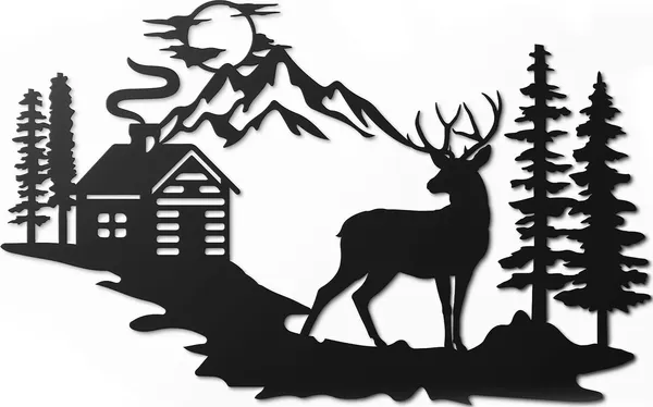 Black_Metal_Deer_Wall_Decor_For_Home_|_24L_X_40W_Cm