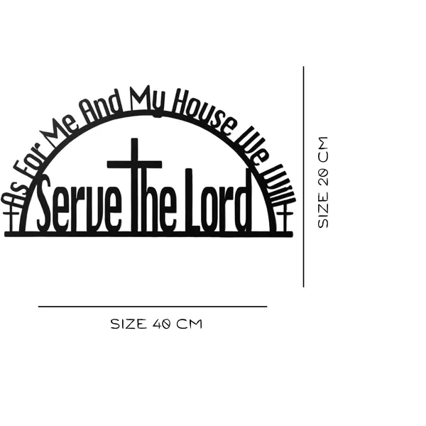 Black_As_For_Me_And_My_House_Sign_Metal_Bible_Verses_Wall_Decor_|_40_X_20_Cm