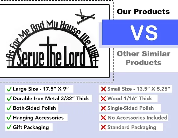 Black_As_For_Me_And_My_House_Sign_Metal_Bible_Verses_Wall_Decor_|_40_X_20_Cm