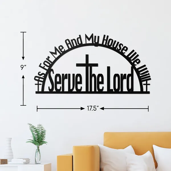 Black_As_For_Me_And_My_House_Sign_Metal_Bible_Verses_Wall_Decor_|_40_X_20_Cm