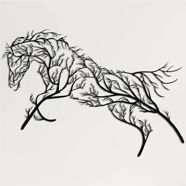 Black_Metal_Wall_Art_Geometric_Horse_And_Tree_Decor_|_58L_X_35W_Cm