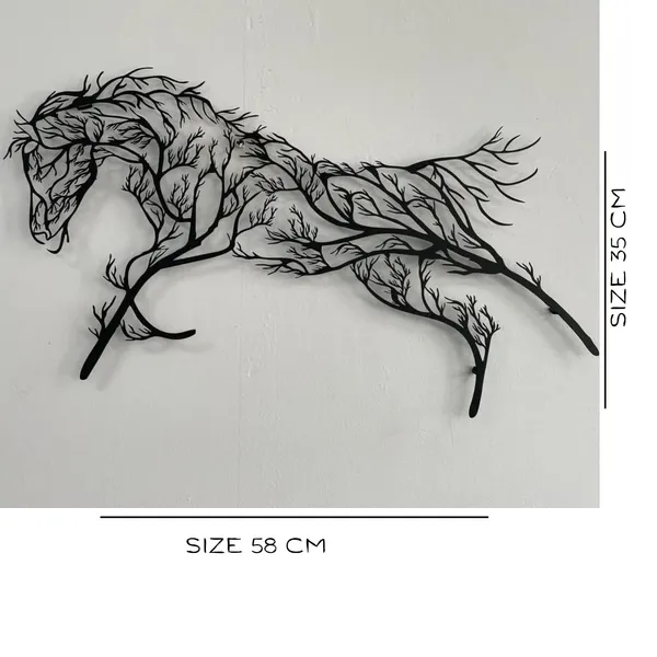 Black_Metal_Wall_Art_Geometric_Horse_And_Tree_Decor_|_58L_X_35W_Cm