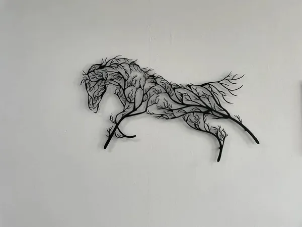 Black_Metal_Wall_Art_Geometric_Horse_And_Tree_Decor_|_58L_X_35W_Cm