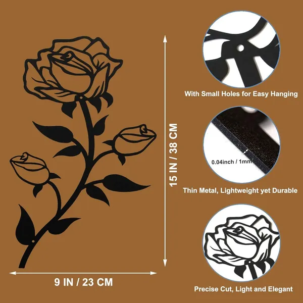 Black_Rose_Flower_Wall_Decor_|_23L_X_38W_Cm