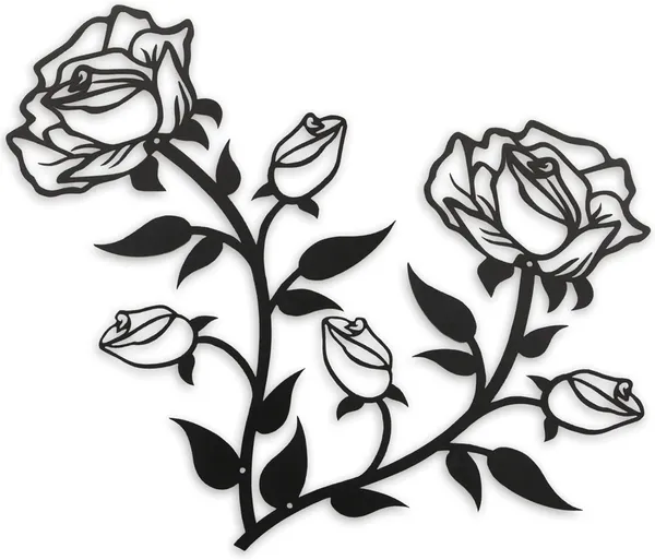 Black_Rose_Flower_Wall_Decor_|_23L_X_38W_Cm
